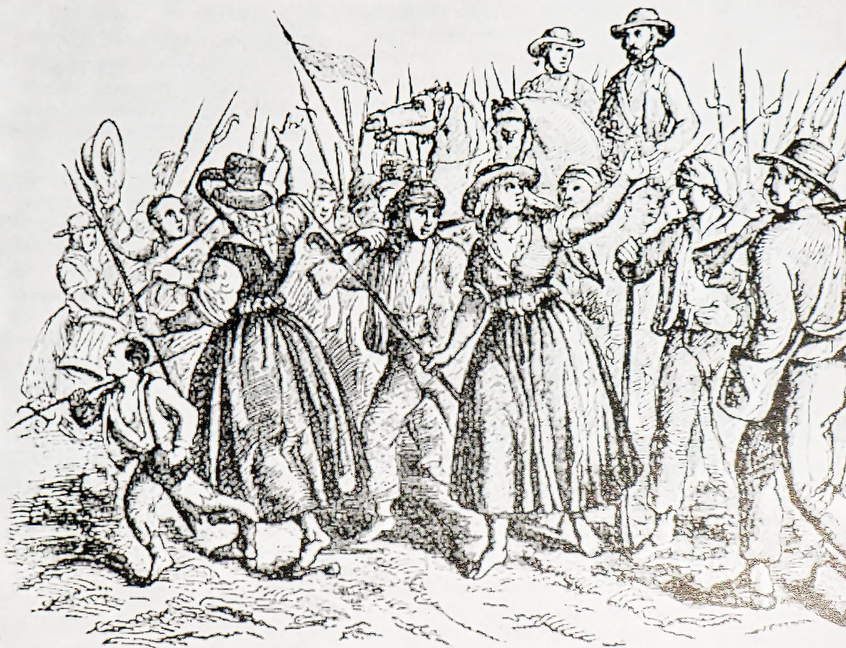 Bild vom Aufstand in Póvoa de Lanhoso (1846)