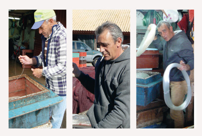 Foto einiger Fischer von Alvor am Algarve (Portugal)